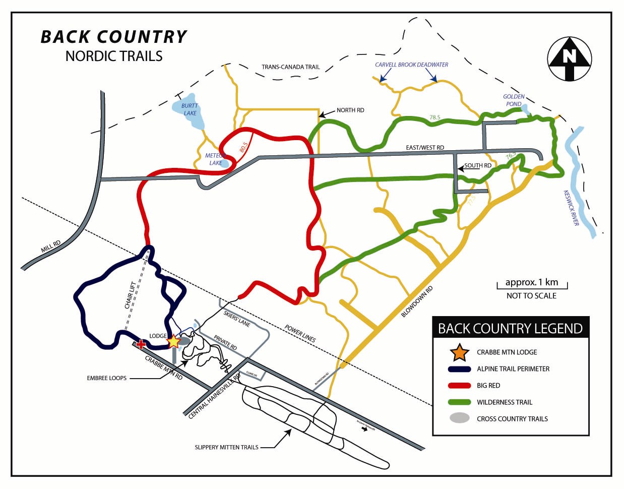 Back country trail map